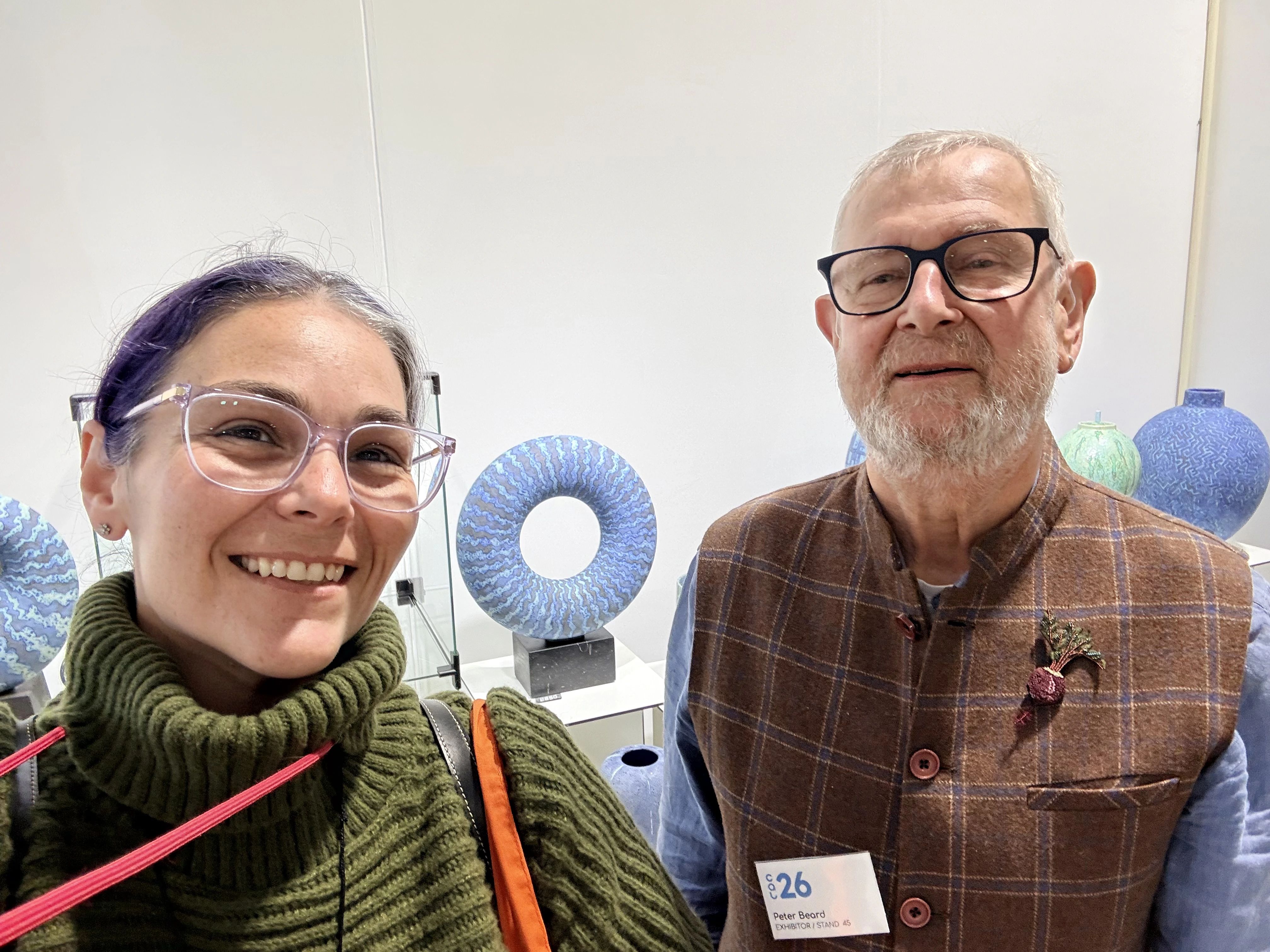 Crystal with a ceramic artist