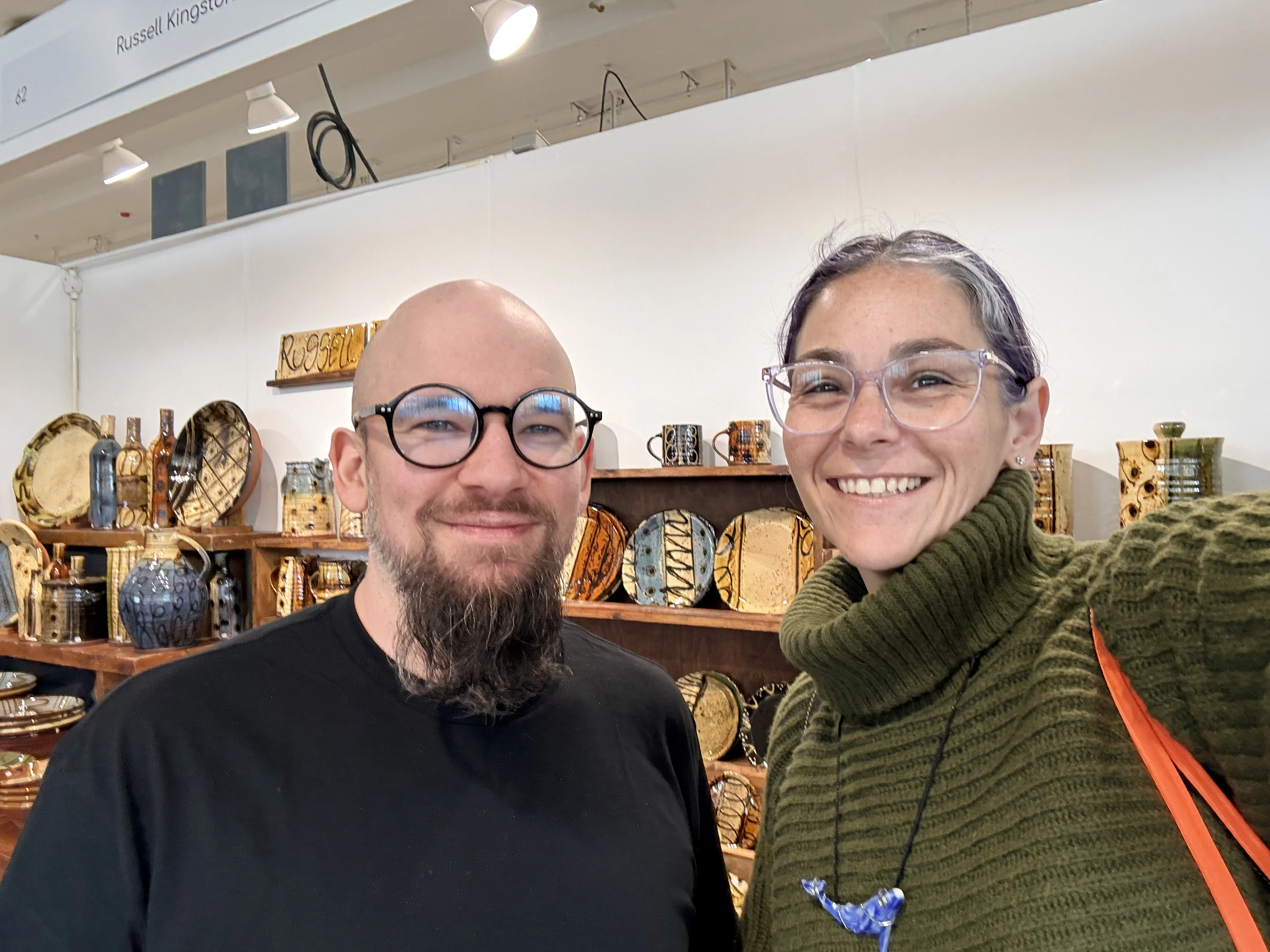 Crystal with a ceramic artist