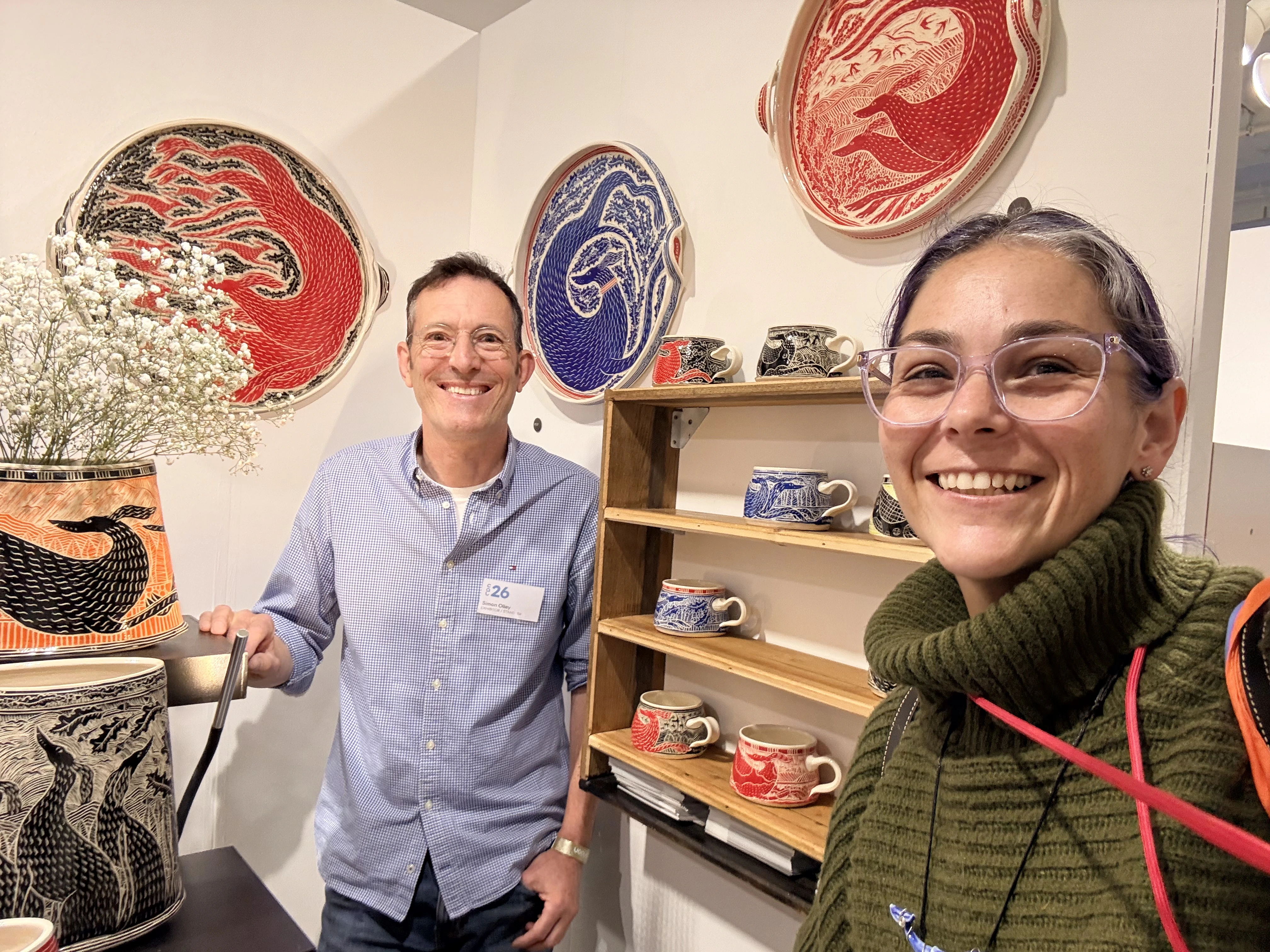 Crystal with a ceramic artist