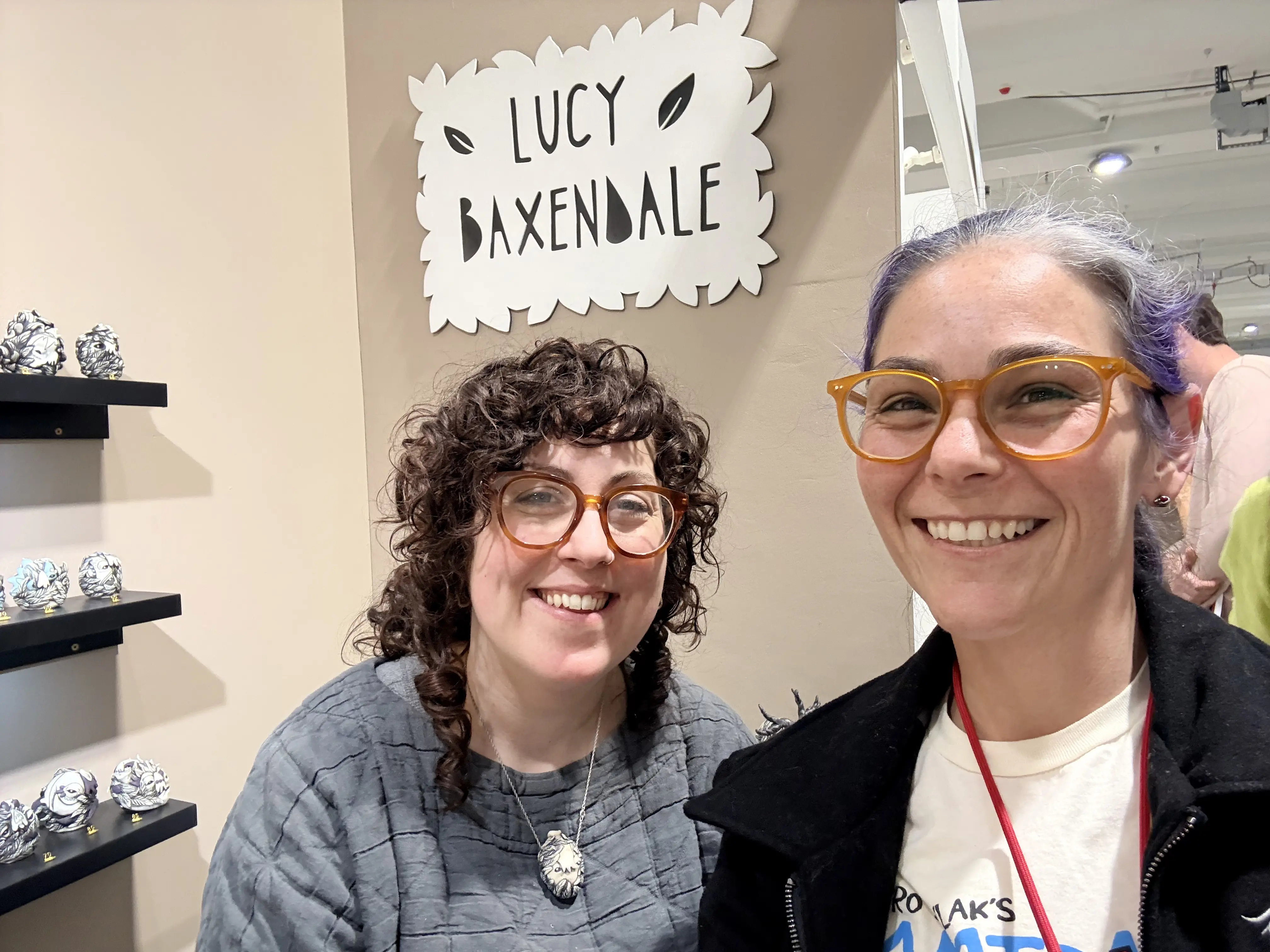Crystal with a fellow ceramic artist