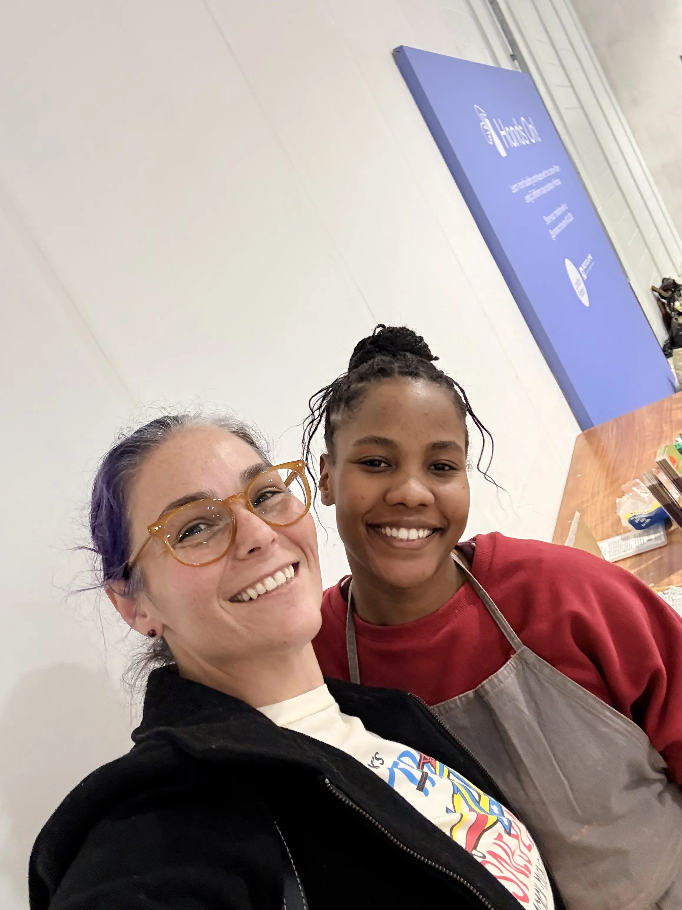 Crystal with a fellow ceramic artist