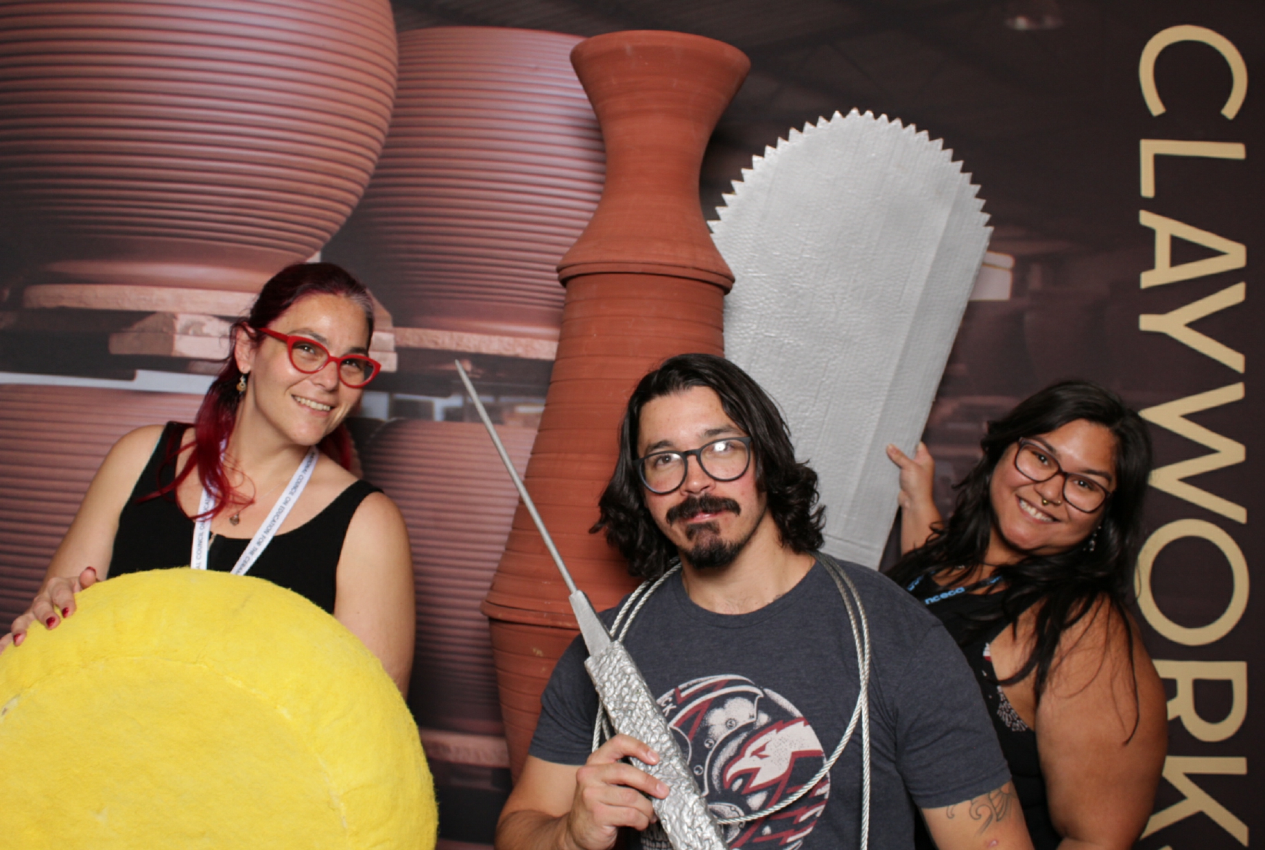 Crystal with a ceramic artist